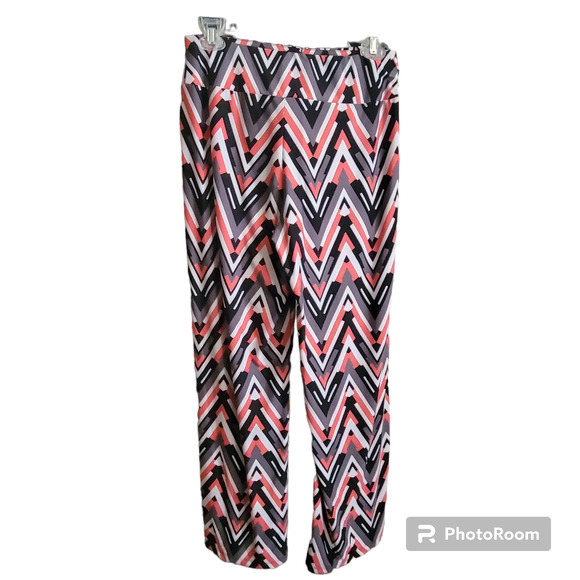 Robert Lewis Leggings Size Medium Very Colorful Geometric Design and Soft Comfy - Picture 2 of 9